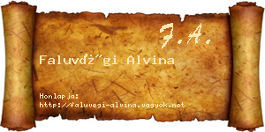 Faluvégi Alvina névjegykártya